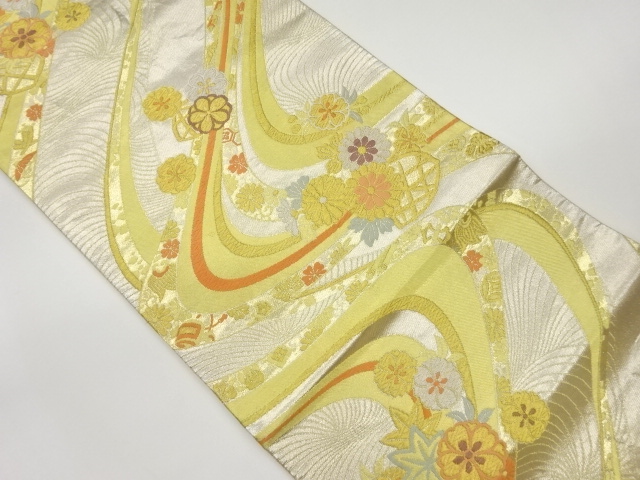 JAPANESE FUKURO OBI / WOVEN FLOWERS